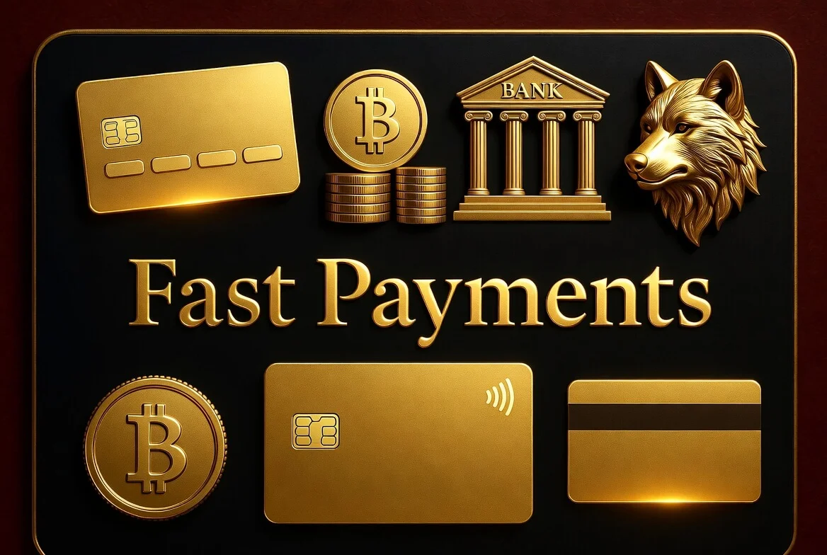 Wolf Winner withdrawal and deposit methods in AUD